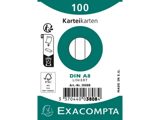 Steekkaarten Gelijnd 55 X 74 Cm 100 Stuks Wit