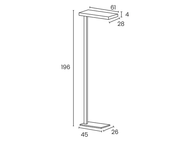 400079771 Unilux Vloerlamp Lixus LED 195cm 4100K 7492lm metaalgrijs