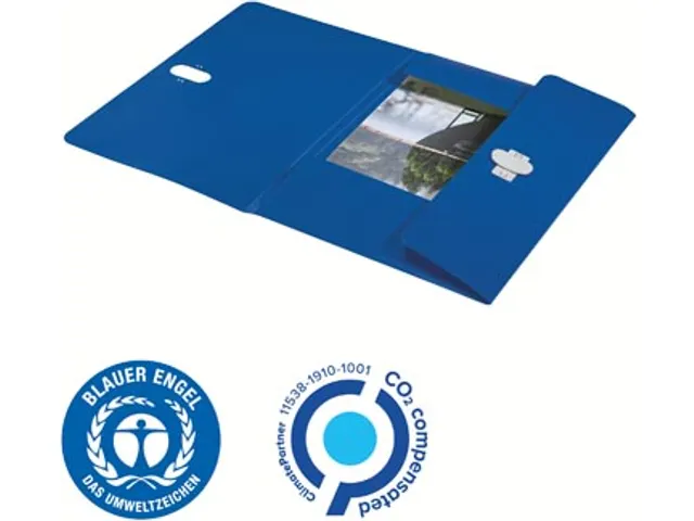 Recycle klepmap uit PP A4 blauw