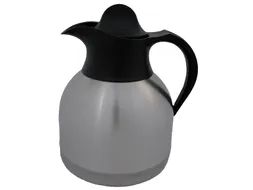 Thermoskan Biaretto koffiekan 1liter roestvrijstaal zwarte dop