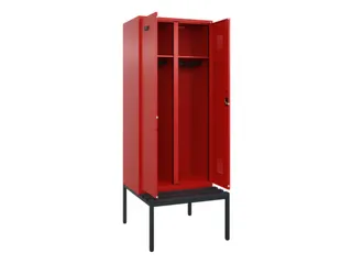 locker met bank,voor scheiding van kleding,HxBxD 2120x800x815mm,2vak - 1