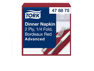 Tissue Servet 39x39cm 2-Laags 1/4 Vouw Burgundy 12x150st - 1