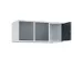opzetkast,v. locker,3vak.,vak B 400mm,HxBxD 500x1200x500mm,vleugeldeur
