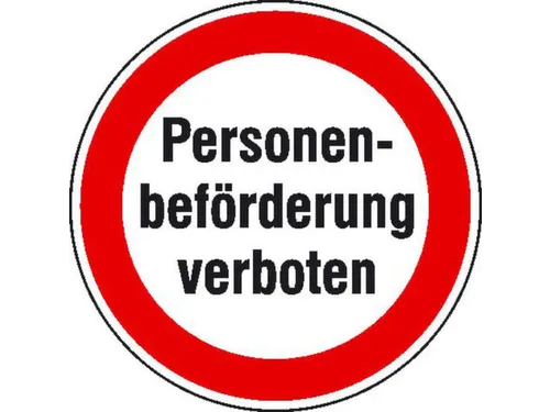 verbodsbord,Personentransport verboden,PVC,Ø 200mm