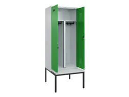 PBM-locker met bank,HxBxD 2120x800x815mm,2vak,vak B 400mm