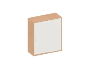 schuifdeurkast,HxBxD 1150x1000x430mm,decor romp beuken,decor front wit - 1
