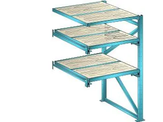 uittrekstelling voor zware lasten,HxBxD 2000x1290x1260mm,vaklast 800kg - 2