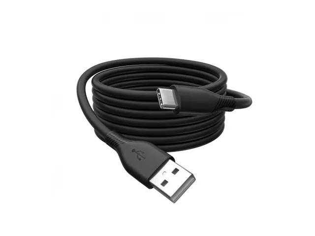 USB-C siliconen oplaadkabel USB-A USB-C 0,5m USB 2.0 60W zwart