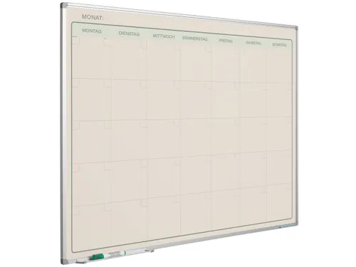 Maandplanner Elegance Duits softline profiel 8mm 90x120cm aluframe