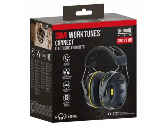 Oorkap 3M WorkTunes Connect Bluetooth 94-110 dB zwart