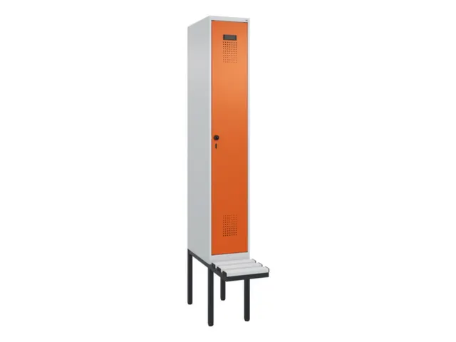 locker met bank,voor scheiding van kleding,HxBxD 2120x300x815mm,1vak