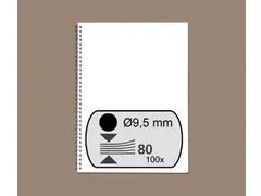 Draadrug GBC 9.5mm 34-rings A4 zwart 100stuks