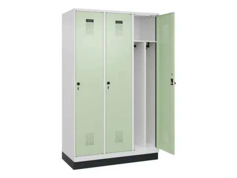 locker voor scheiding van kleding,HxBxD 1950x1200x500mm,3vak