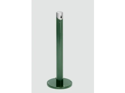 Staande Asbakzuil 2 liter H 1005mm Rond Ral6005 Zilverkleurig