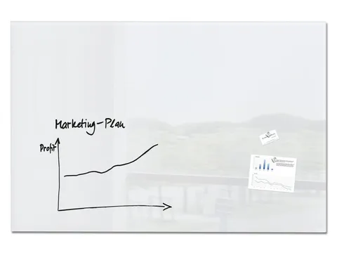Glas/magneetbord Xl Sigel 100x150 Wit