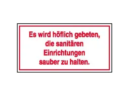 aanwijzingsbord,U wordt beleefd verzocht,PVC,rood/wit,om te verlijmen
