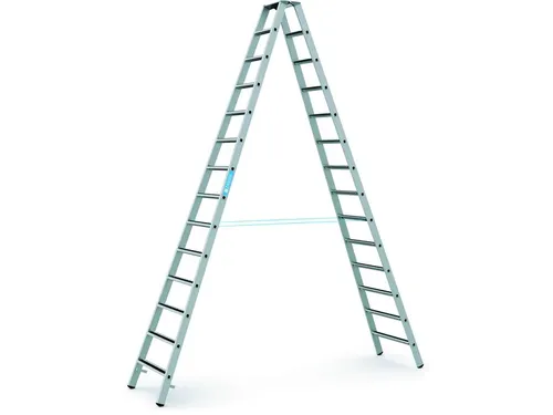 veiligheidsladder,beide zijden,2x14treden m. R13-laag,balk L 3,95m