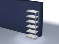 magazijnstelling,aanbouwveld,HxBxD 2500x1000x600mm,vaklast 200kg