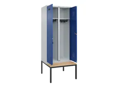 locker met bank,voor scheiding van kleding,HxBxD 2120x800x815mm,2vak