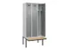 locker met bank,voor scheiding van kleding,HxBxD 2120x900x815mm,3vak