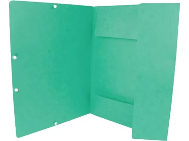 Elastomap A4 Met 3 Kleppen Karton Groen Voor 200 Vel Pak 10 Stuks