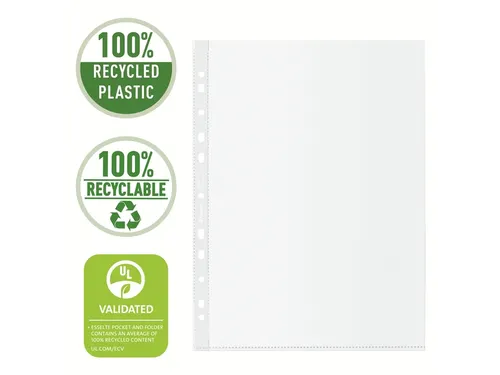Showtas Esselte recycle PP A4 100µ 11-gaats 50 stuks