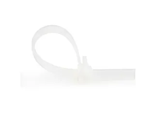 25cm Herbruikbare Kabelbinders wit nylon 100 stuks - 3