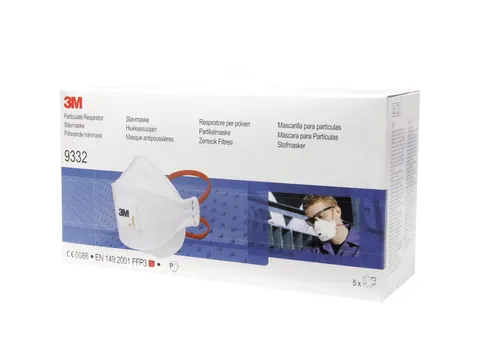 3M Aura 9332+S stofmasker FFP3 NR D met uitademventiel in kleinverpakk