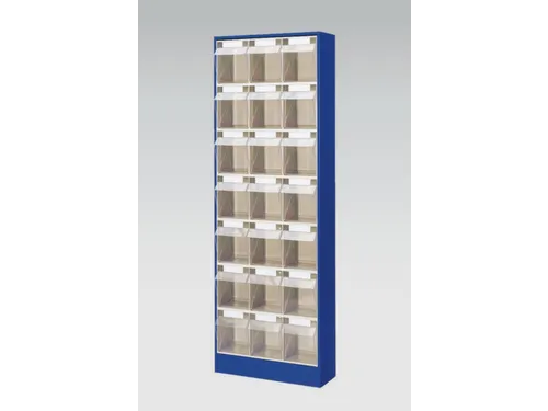 Transparante Magazijnbakken 21Bakken Abs-Kunststof Corpus Ral5010