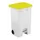 Contitop,mobiele afvalbak met pedaal 90L wit/geel