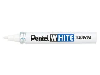 Viltstift Pentel 100W rond 2.2mm wit - 2