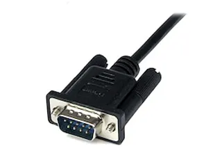 1m zwarte DB9 RS232 seriële nullmodemkabel F/M - 4