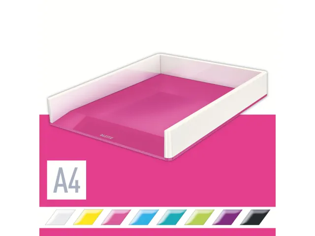 Brievenbak Leitz WOW wit/roze C4 A4+