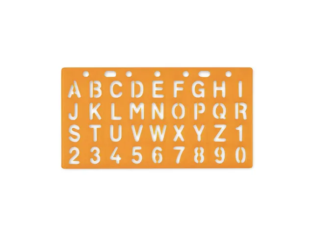 Sjabloon Standardgraph letters en cijfers 15mm