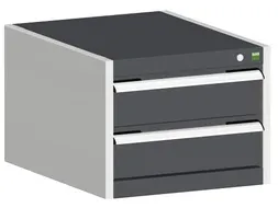 ladekast HxBxD 400x525x650mm 2laden RAL7035 front RAL7016