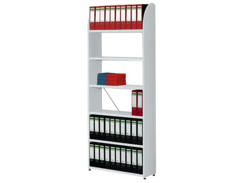 Basisveld 2250x1000x325mm 6legborden 1zijpaneel Zonder Achterwand Wit