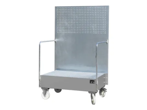 Verrijdbare Opvangbak,V. 2X200L Vat,Opvangvol. 215L