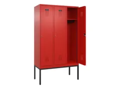 locker,HxBxD 2120x1200x500mm,3vak,vak B 400mm,cil.-slot,voetonderstel