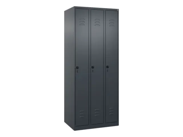 locker,HxBxD 1850x750x500mm,3vak,vak B 250mm,draaigrendel
