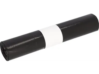 Vuilniszak 25 micron 40L 50x64cm LDPE zwart rol van 24 stuks - 1