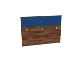 baliepaneel bureau aanbouw achter NP-tiepolo nut BN6016-blauw 1600mm - 1