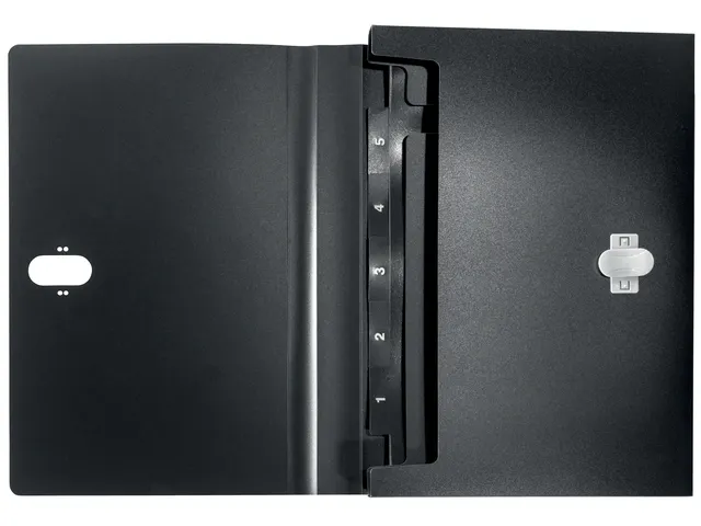 Projectmap Leitz Recycle A4 5 vak PP zwart