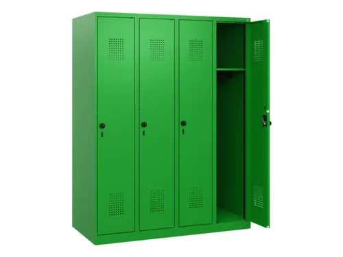 schoollocker,HxBxD 1530x1200x500mm,4vak,vak B 300mm,draaigrendel