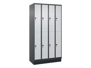 dubbeldekse locker,HxBxD 1950x1000x500mm,4x2vak.,vak B 250mm - 1