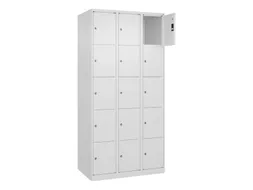 lockerkast,HxBxD 1850x900x500mm,3x5vakken,vak B 300mm,cil.-slot