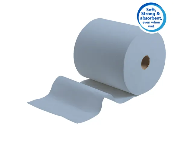 Handdoekrol Scott 1-laags 304m blauw 6668