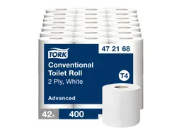 Toiletpapier Tork 472168 T4 Advanced 2-laags 400 vel wit