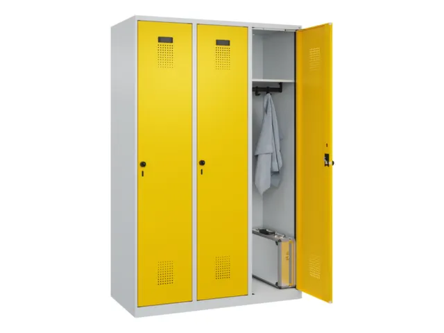 locker,HxBxD 1850x1200x500mm,3vak,vak B 400mm,draaigrendel