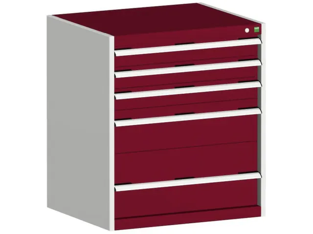 ladekast HxBxD 900x800x525mm 5laden romp RAL7035 front RAL3004