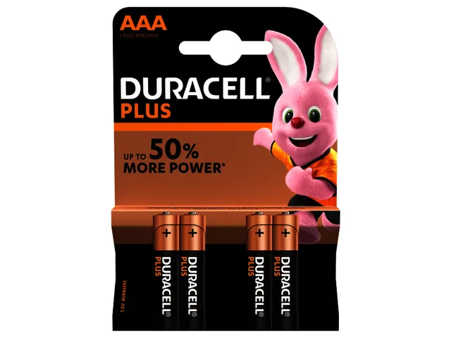 Batterij Duracell Plus Power 4x AAA Alkaline